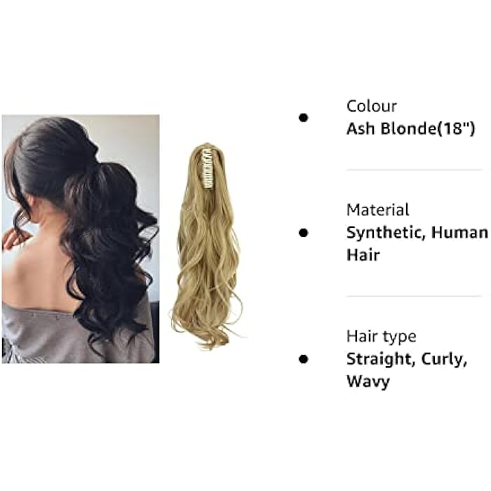 DILLARDS Saiti Long, Short Claw Ponytail Hair Extension (18In Curly) - Image 5